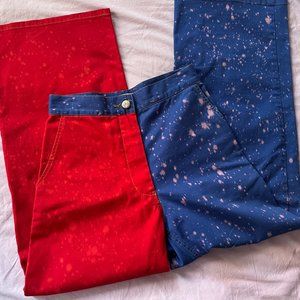 Rachel Comey Two Tone Splatter Printed Chinos